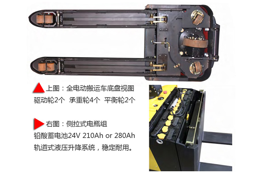 電動(dòng)搬運(yùn)車底盤及電瓶